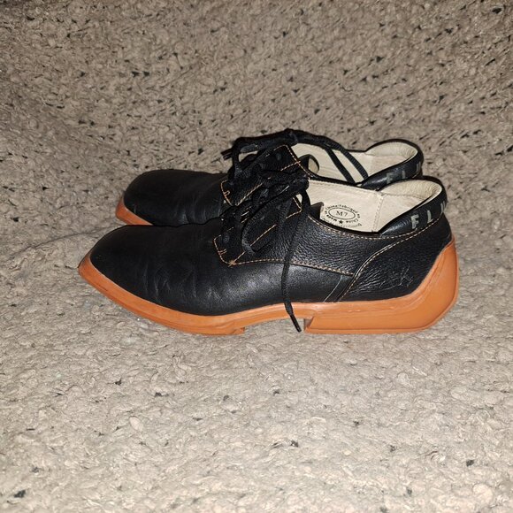 JOHN FLUEVOG FUTURE ANGELS Orange Black Leather Y2K Shoes Sneaker-Sz 7-Excellent main image 6
